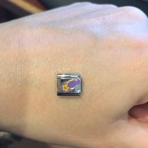 Italian Charm Bracelet Purple Flip-flop Sandal